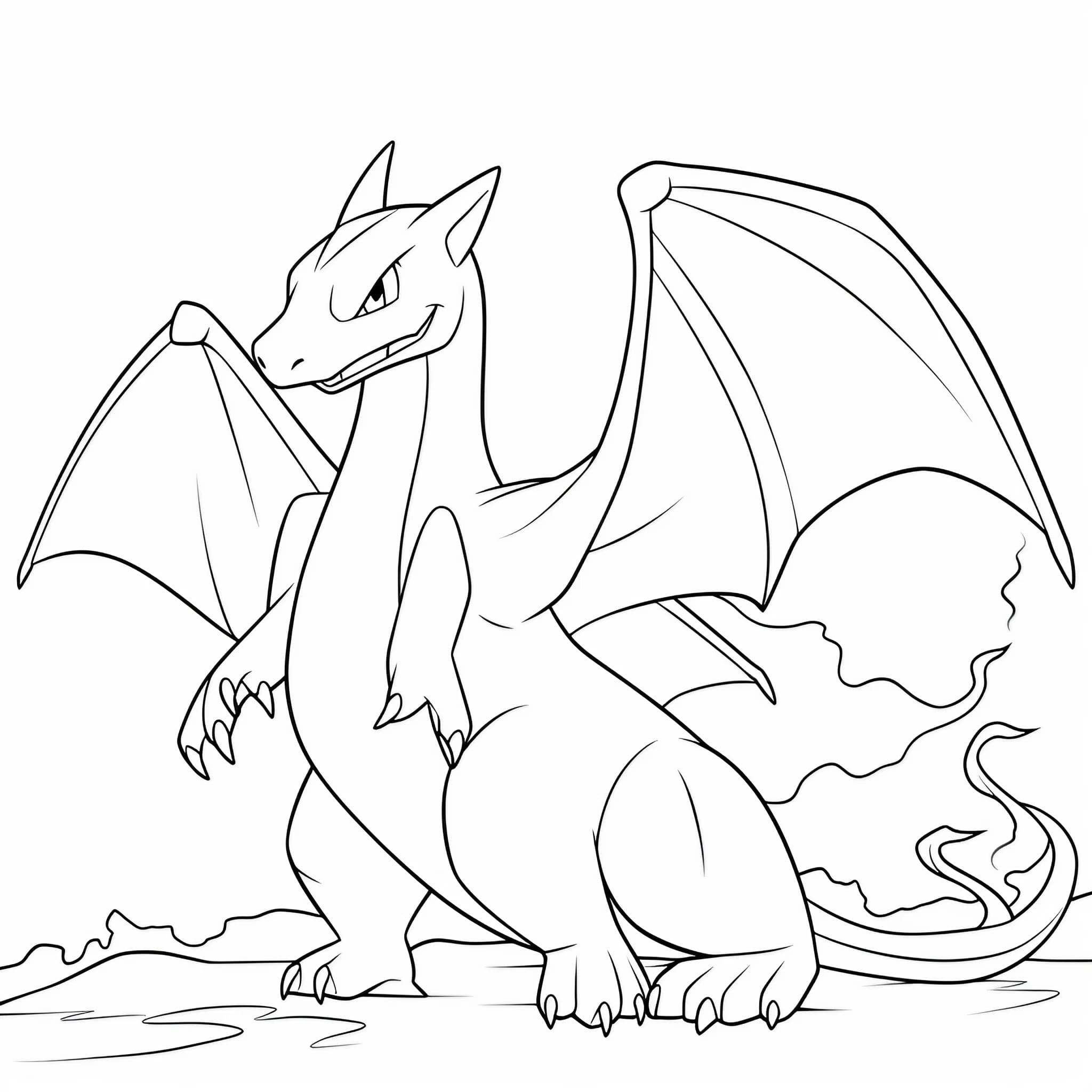 Mega Charizard Coloring Pages